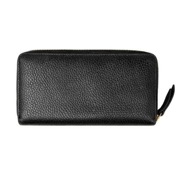 GUCCI Black Pebbled Leather Marmont Zip-Around Wallet - Picture 8 of 9